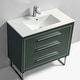 preview thumbnail 23 of 41, Dowell 18" FTB Ceramic Single Bathroom Vanity Basin