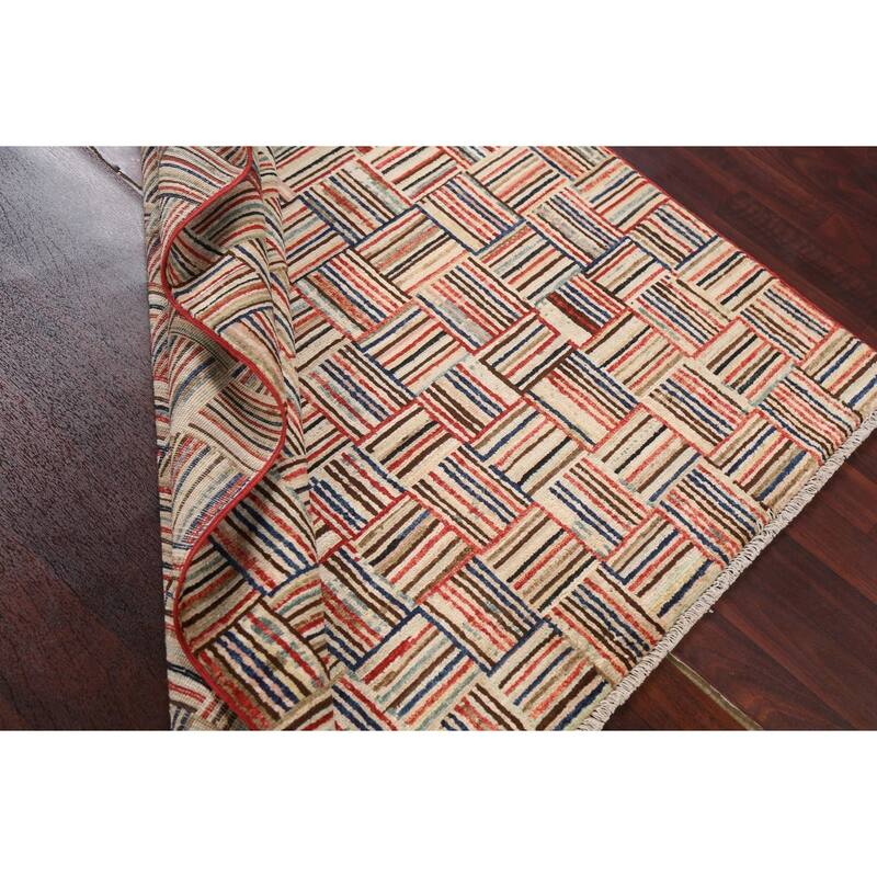 Gabbeh Kashkoli Area Rug Wool Hand-knotted Contemporary Foyer Carpet - 4'7" x 6'3"