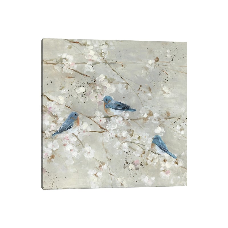 iCanvas "Blue Bird Melody II" by Sally Swatland Canvas Print