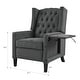 preview thumbnail 2 of 54, Manual Adjustable WingBack Recliner Chair, with Foldable Side Table, USB Charging Ports, PushBack Reclining Chairs