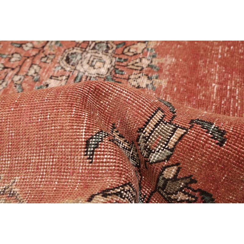 ECARPETGALLERY Hand-knotted Antalya Vintage Dark Copper Wool Rug - 7'9 x 10'6