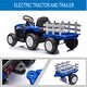 preview thumbnail 4 of 25, Kids Electric Toy Tractor with Trailer, 12V7AH Battery, Remote Control, and Music for Outdoor Fun