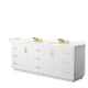 Option White, Gold Trim, Giotto Quartz Top