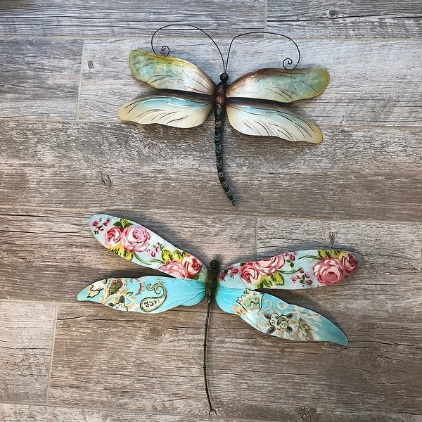 Handmade Metal And Capiz Dragonfly Wall Decor Overstock 8530659
