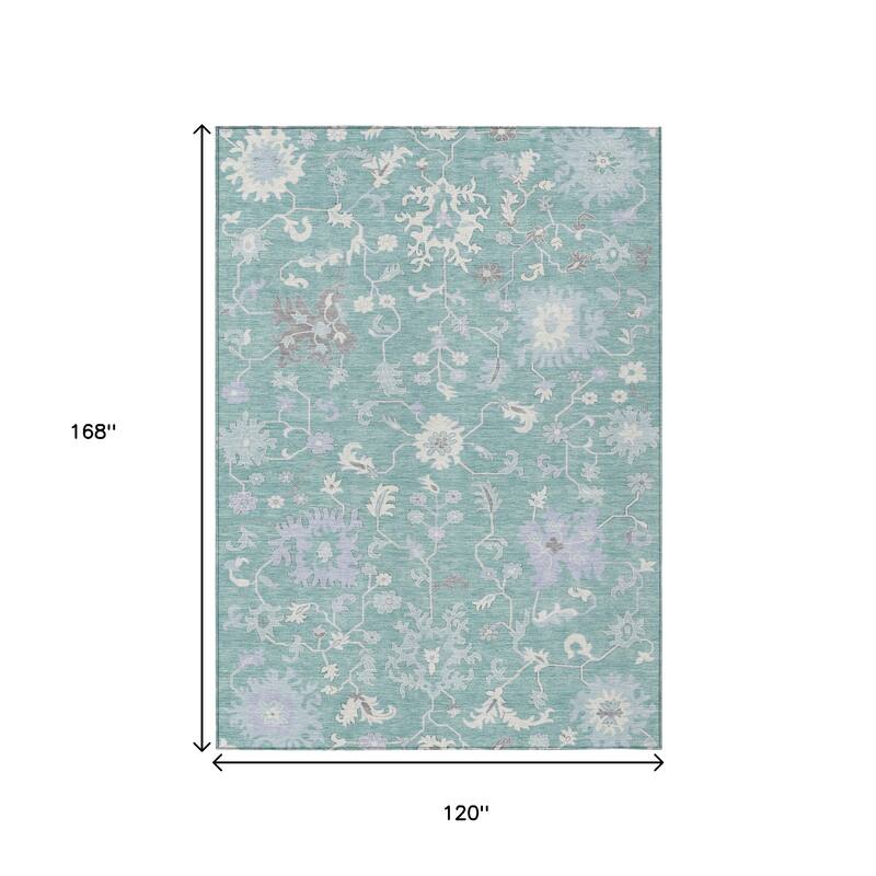 HomeRoots Floral Transitional Rectangle Outdoor Rug