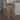 Yael Swivel Backless Barstool Set of 2, Gray Faux Leather, Brown Wood