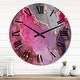 preview thumbnail 7 of 8, Designart 'Purple And Grey Luxury Abstract Fluid Art' Modern wall clock 29 In. Wide x 29 In. High