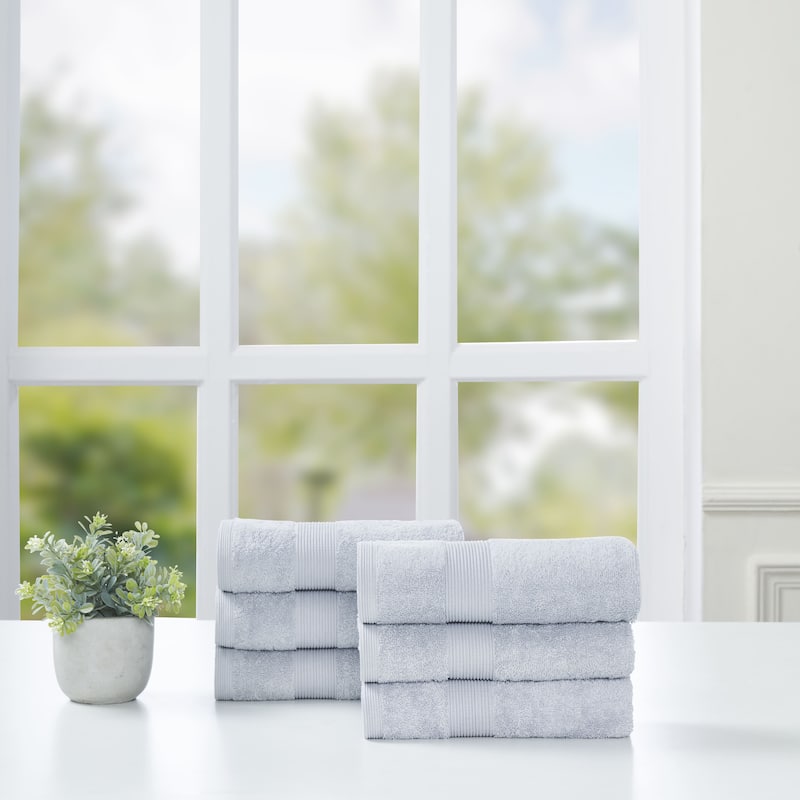 Fabstyles Luxury Hand Towels 16 x 28 Inches Set of 6 - 16x28