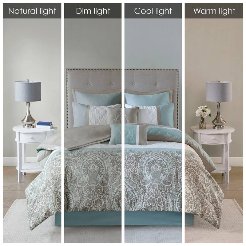 GDF Studio - Shawnee 8-Piece Quilted Comforter Set with Decorative Pillows