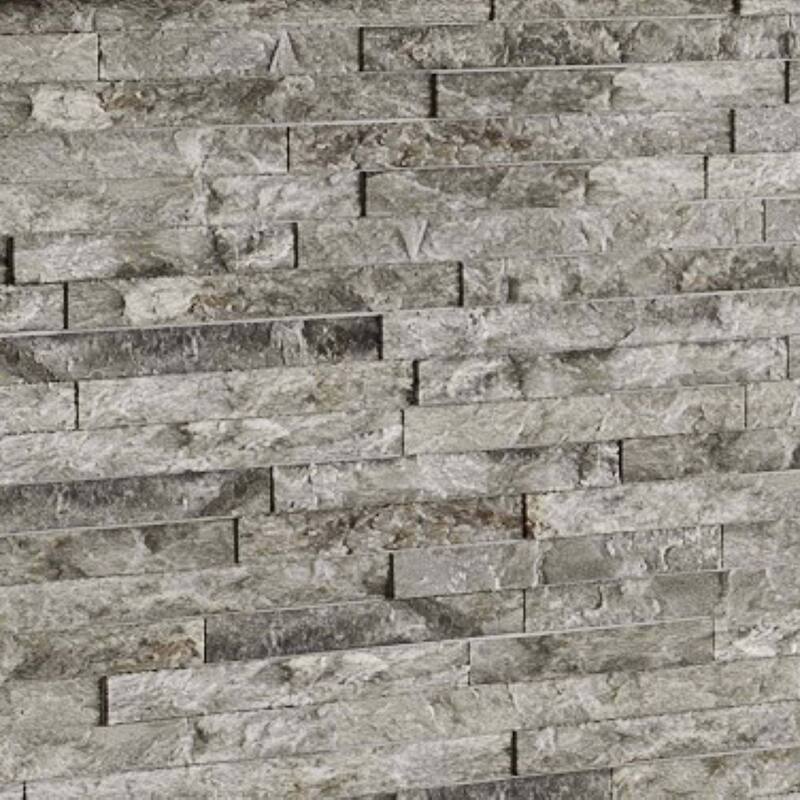 Cruz Bay Studio MKT2765 Slender Strip - 3" x 12" Brick Wall Tile - - Ashen Grey