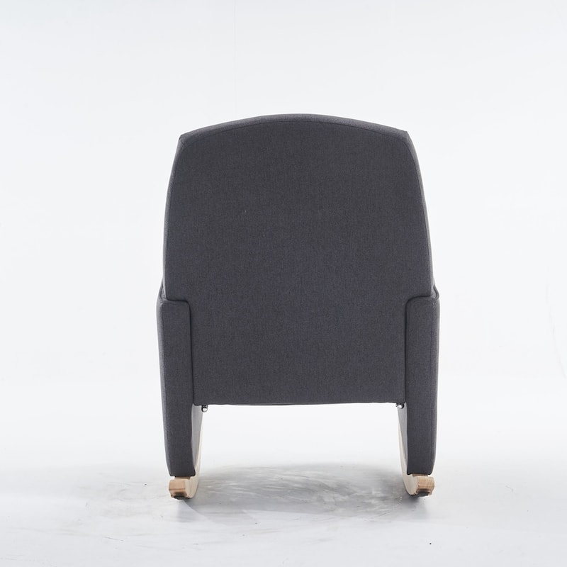 Fabric Nursery Rocking Chair With Adjustable Footrest