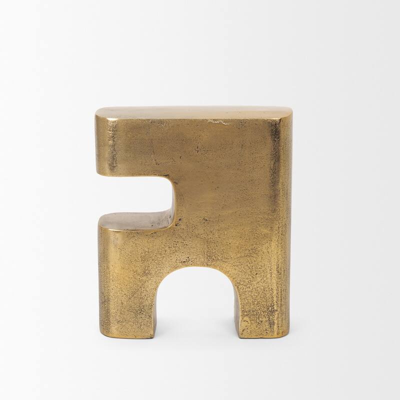 Renni Antiqued Brass Large Decorative Sculpture - 8.5L x 2.8W x 9.8H