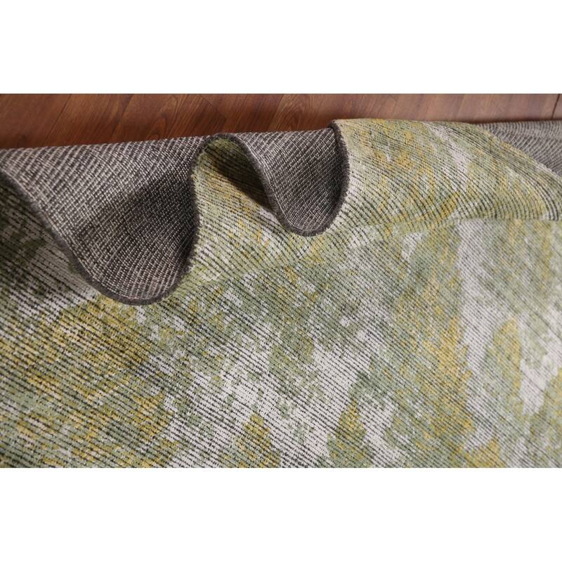 Modern Abstract Area Rug Handmade Wool Carpet - 6'4" x 9'8"