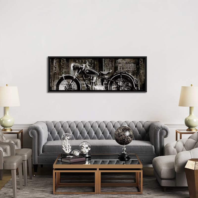 iCanvas "Vintage Motorcycle" by Dylan Matthews Framed Canvas Print