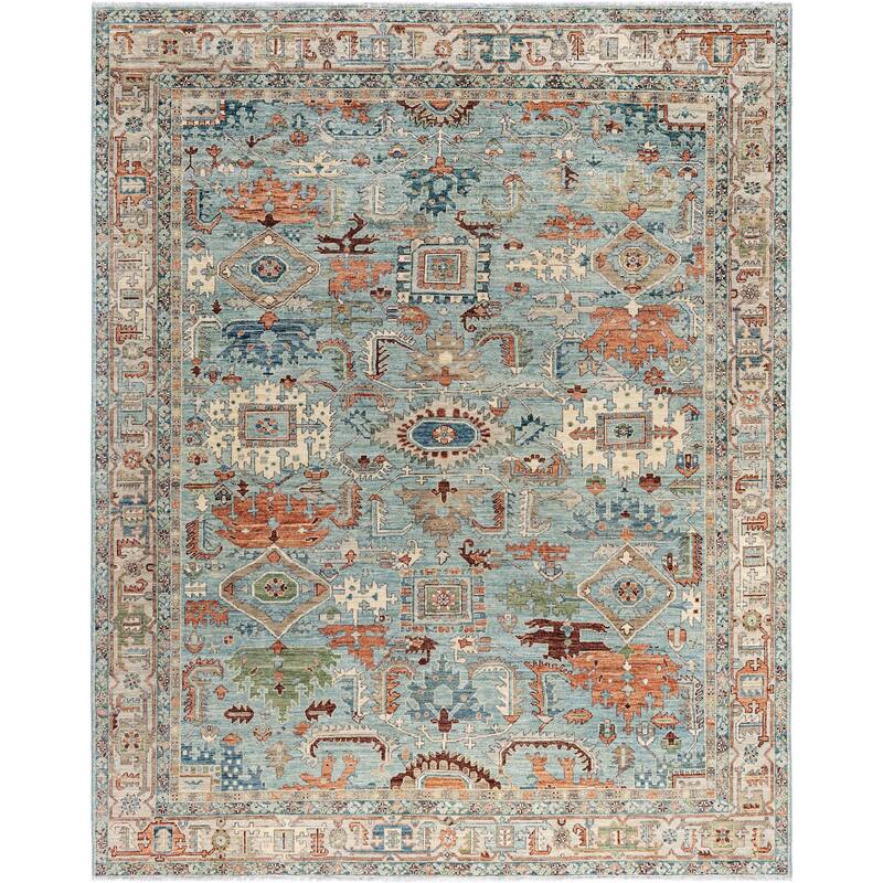 Serapi One-of-a-Kind Hand-Knotted Area Rug - Green - 8' 0" x 9' 9"