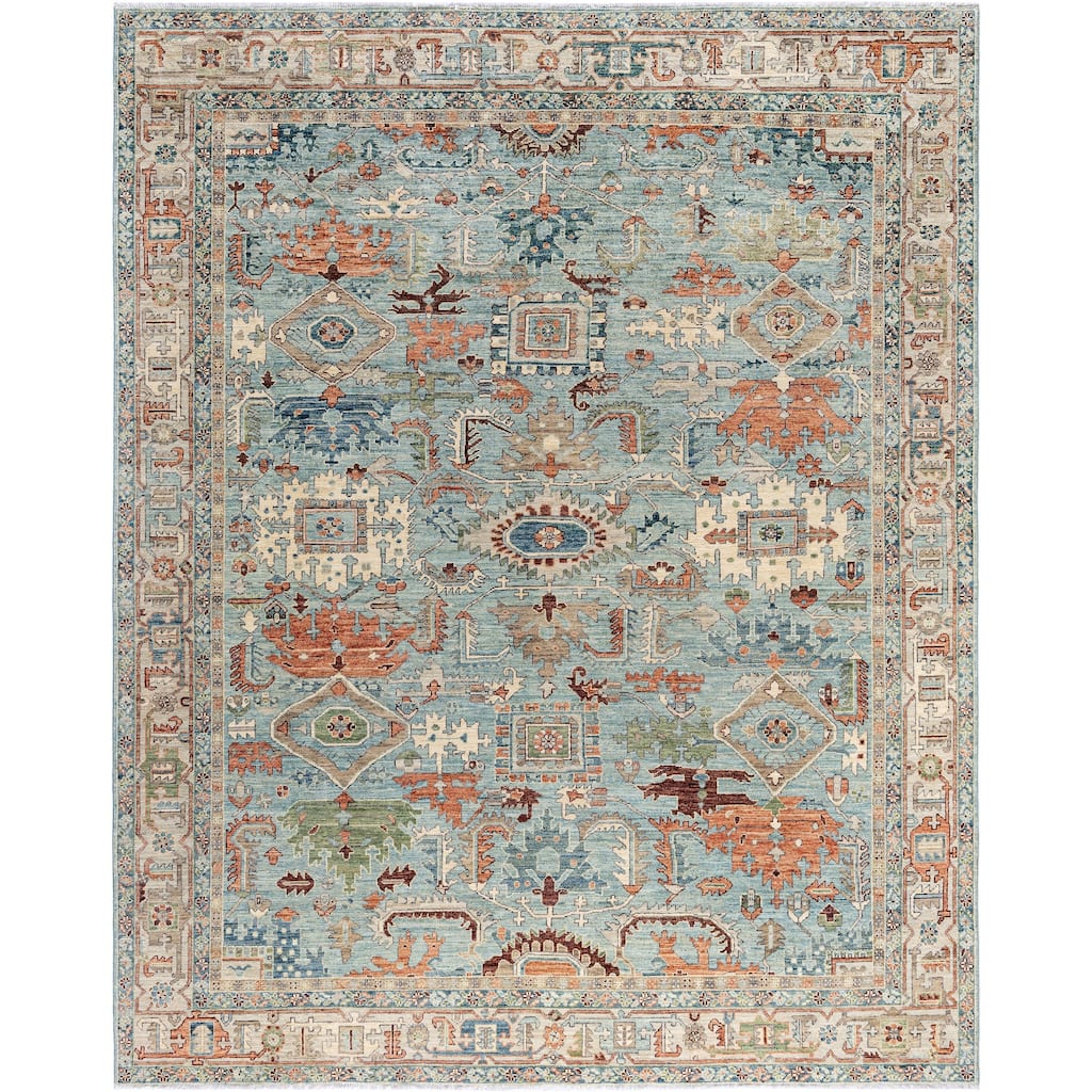Serapi One-of-a-Kind Hand-Knotted Area Rug - Green - 8' 0" x 9' 9"