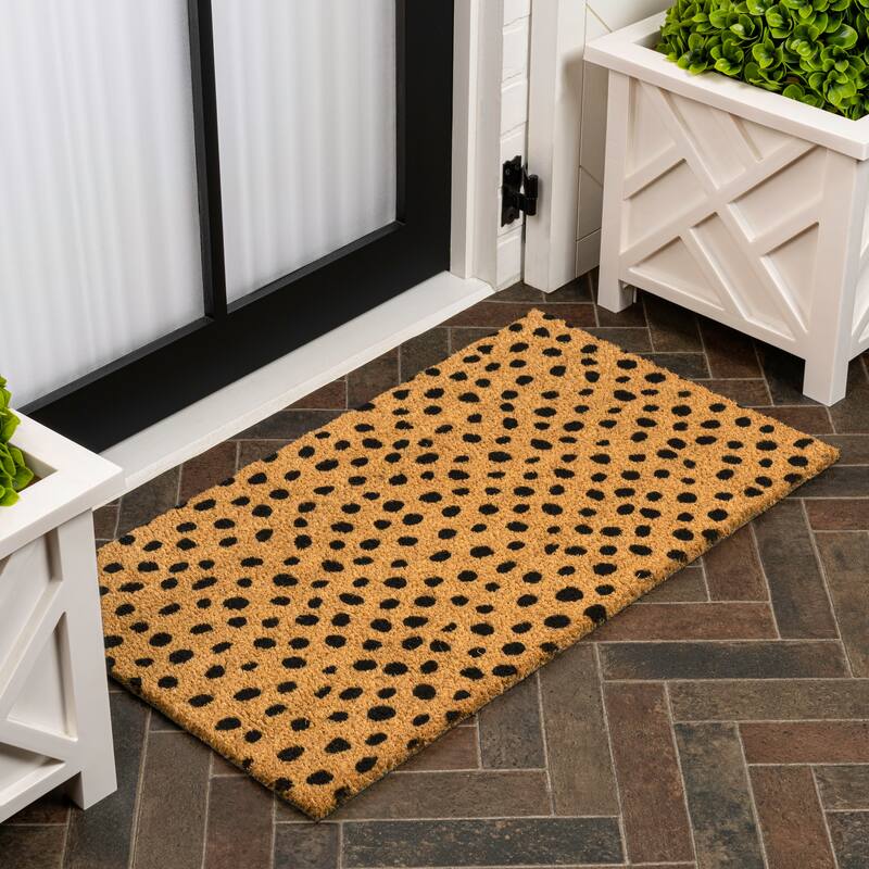 JONATHAN Y Classic Natural Coir Mat Indoor/Outdoor