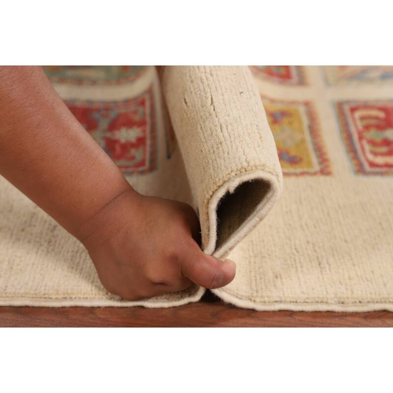 Garden Design Kazak Accent Rug Hand-Knotted Traditional Wool Carpet - 3'5" x 4'9"