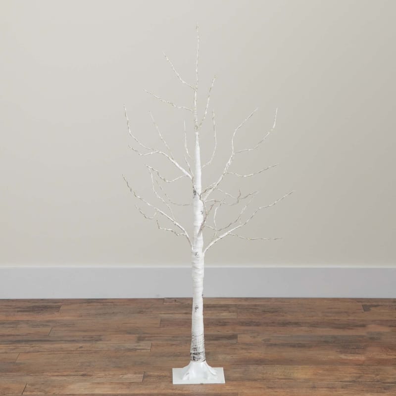 Pre-Lit Birch Christmas Tree - 4' - Warm White LED Lights