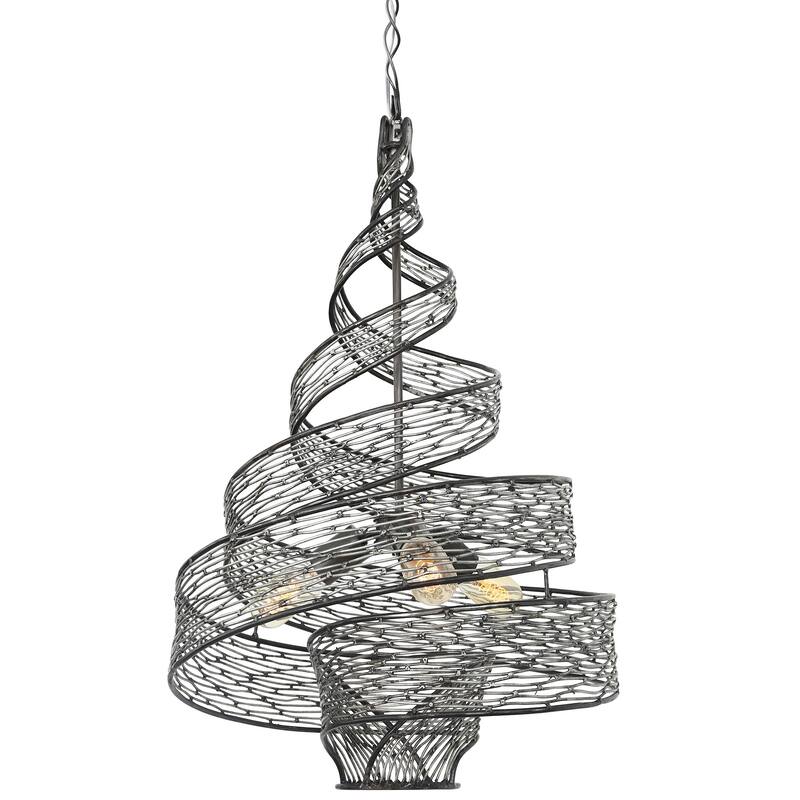 Varaluz Flow 3-Light Twist Pendant - Steel