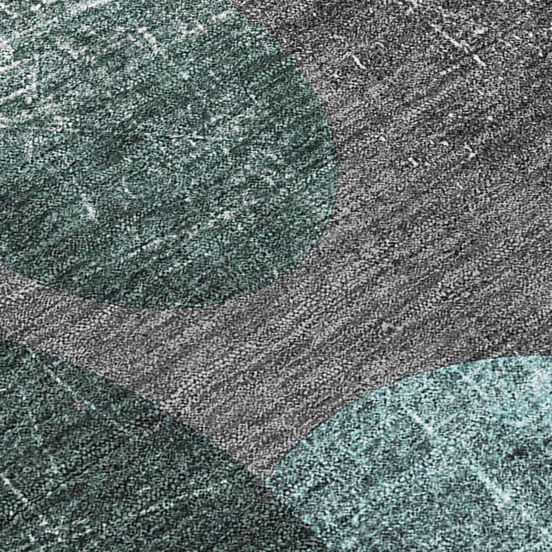 Allulo Contemporary Abstract Weather Resistant Timeless Fusion Runner Outdoor Rug
