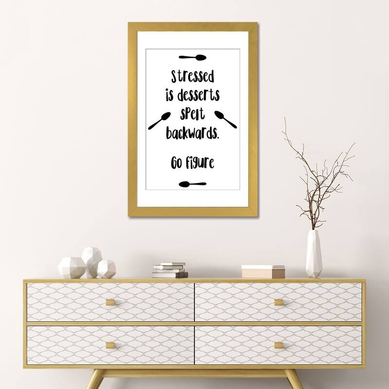 iCanvas "Stressed Is Desserts Spelt Backwards" by Pixy Paper