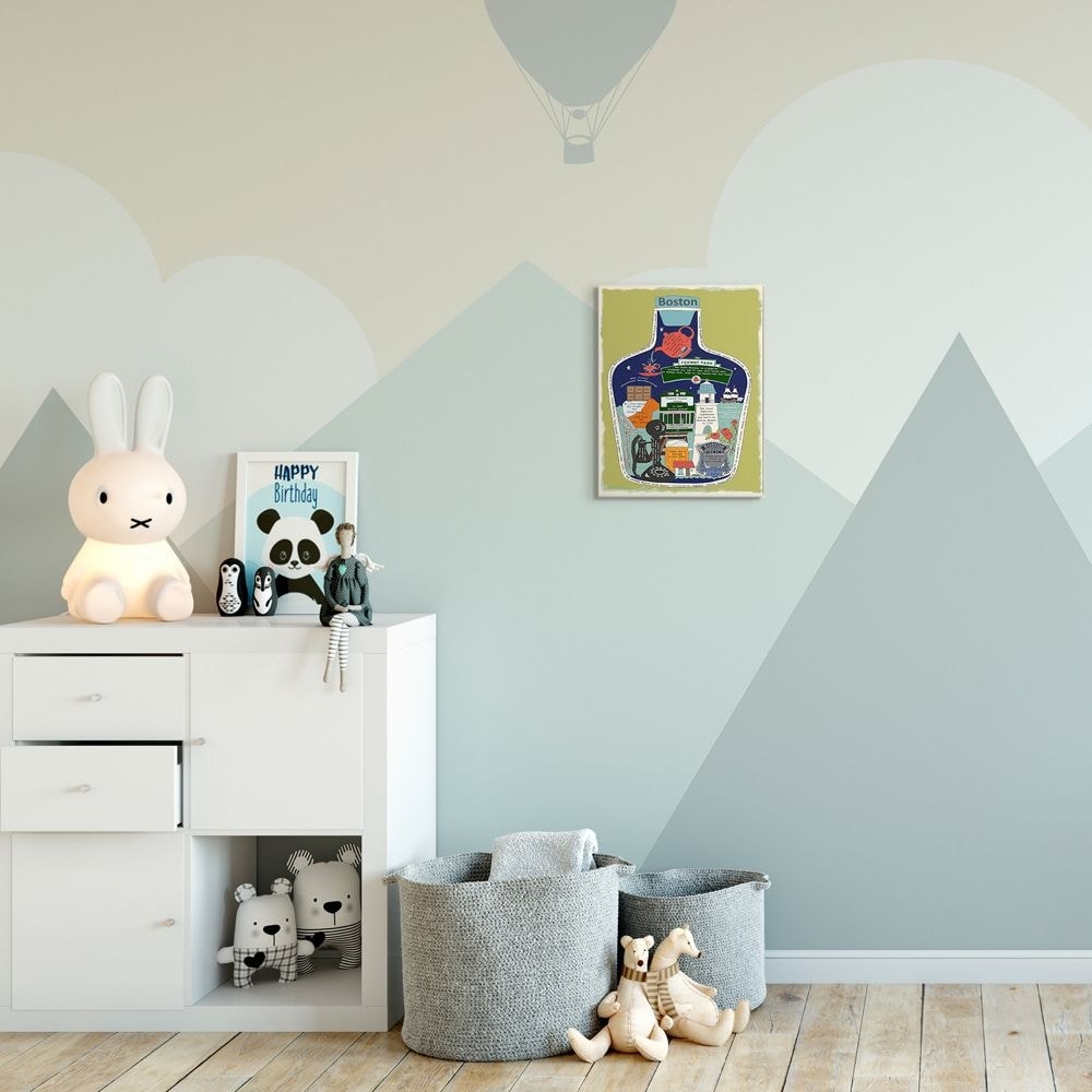 Stupell Vintage City Jar Boston Massachusetts Interesting-image