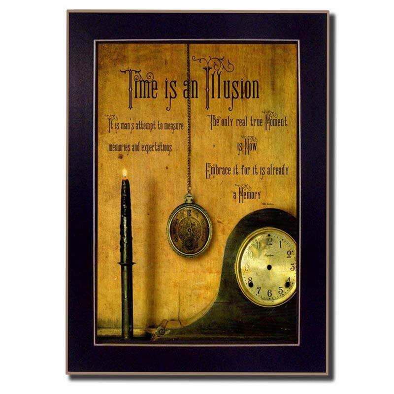 TrendyDecor4U Contemporary "Time is the Illusion" Framed Print Wall Art by Billy Jacobs