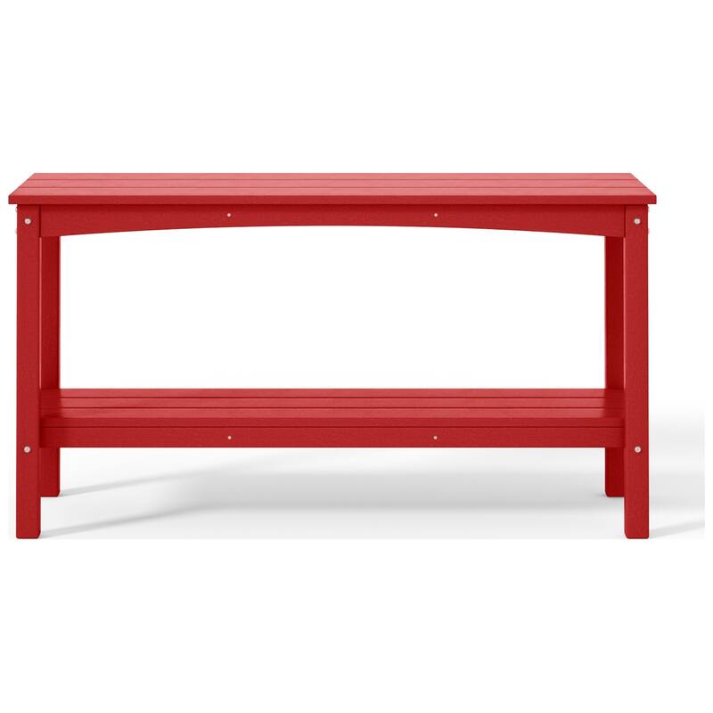 Laguna Hdpe All Weather Outdoor Patio Two Shelf Table
