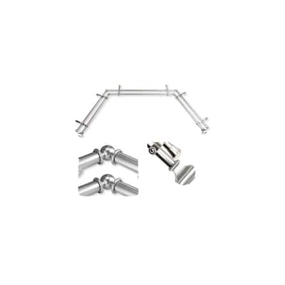 Boho Curtain Rods & Hardware - Telescoping Rods, Satin Nickel Finish, Adjustable Lengths - M