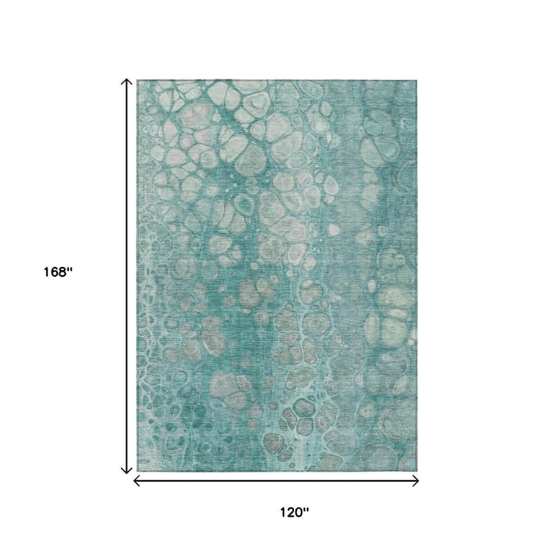 HomeRoots Abstract Transitional Rectangle Outdoor Rug