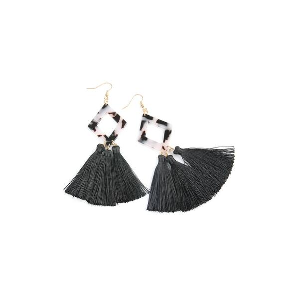 Shop Rah Fashion Silky Thread Fan Tassels Acetate Dangling