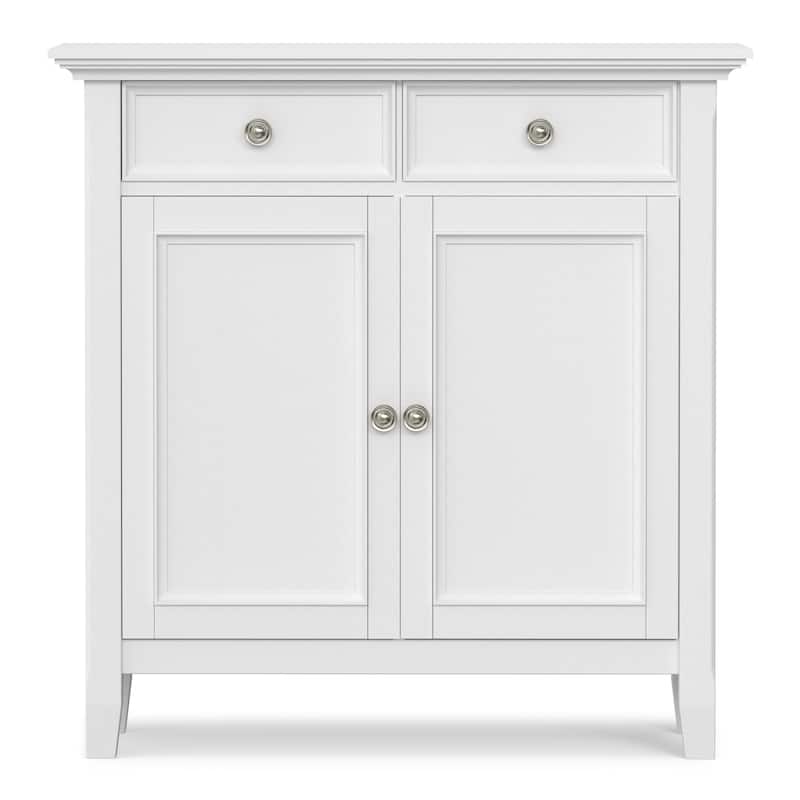 WYNDENHALL Halifax SOLID WOOD 36" Wide Transitional Entryway Storage Cabinet - 12"D x 36" W x 36"H