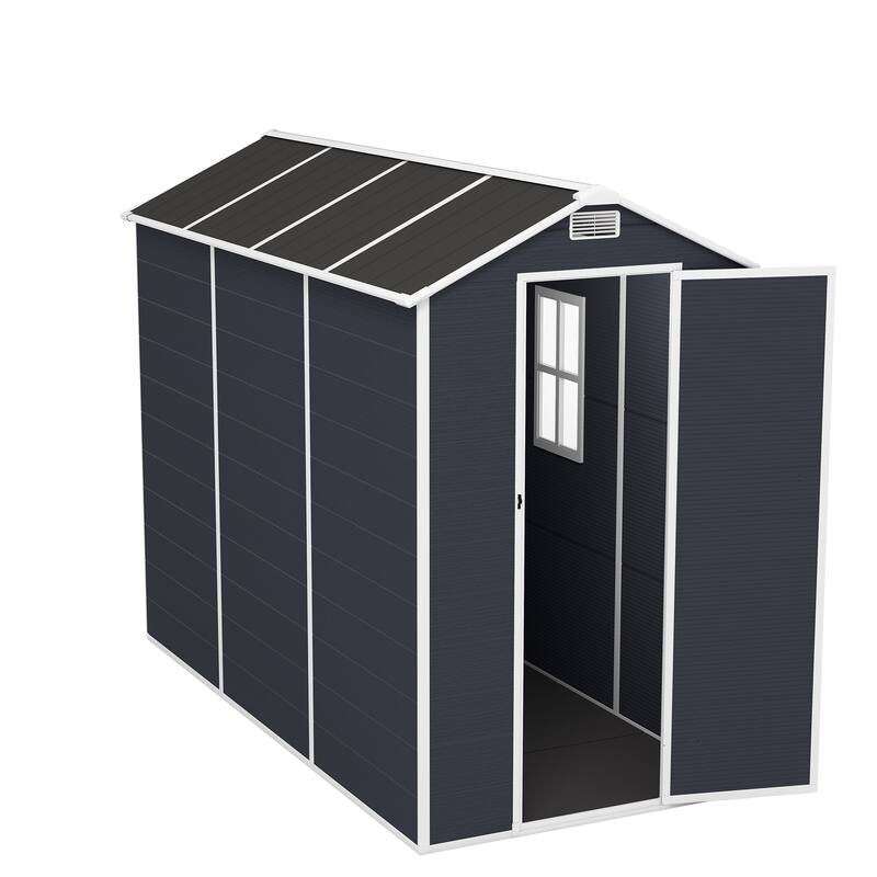 4*8ft resin storage shed, high quality pp material,strong structure,Outside Sheds, waterproof, rust and UV proof