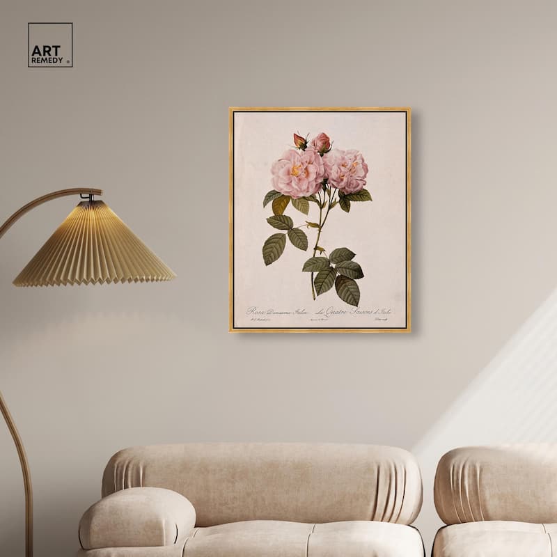 Damask Rose Canvas by Art Remedy