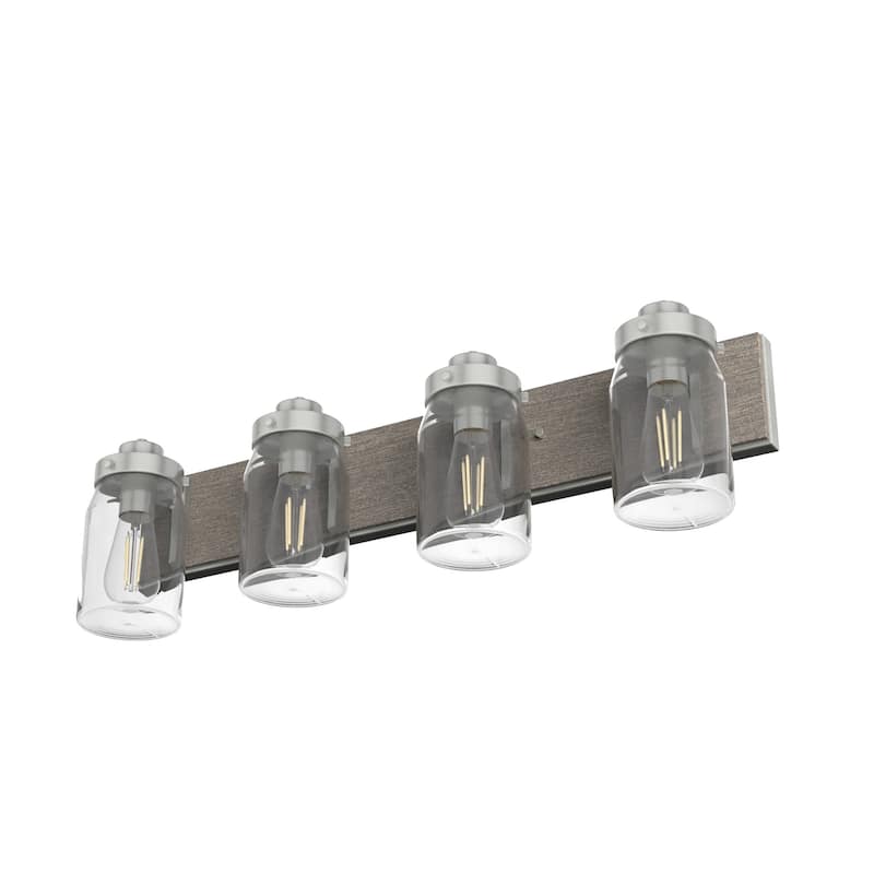 Hunter Devon Park Bathroom Vanity Wall Light, Damp Rated, Rustic, Farmhouse