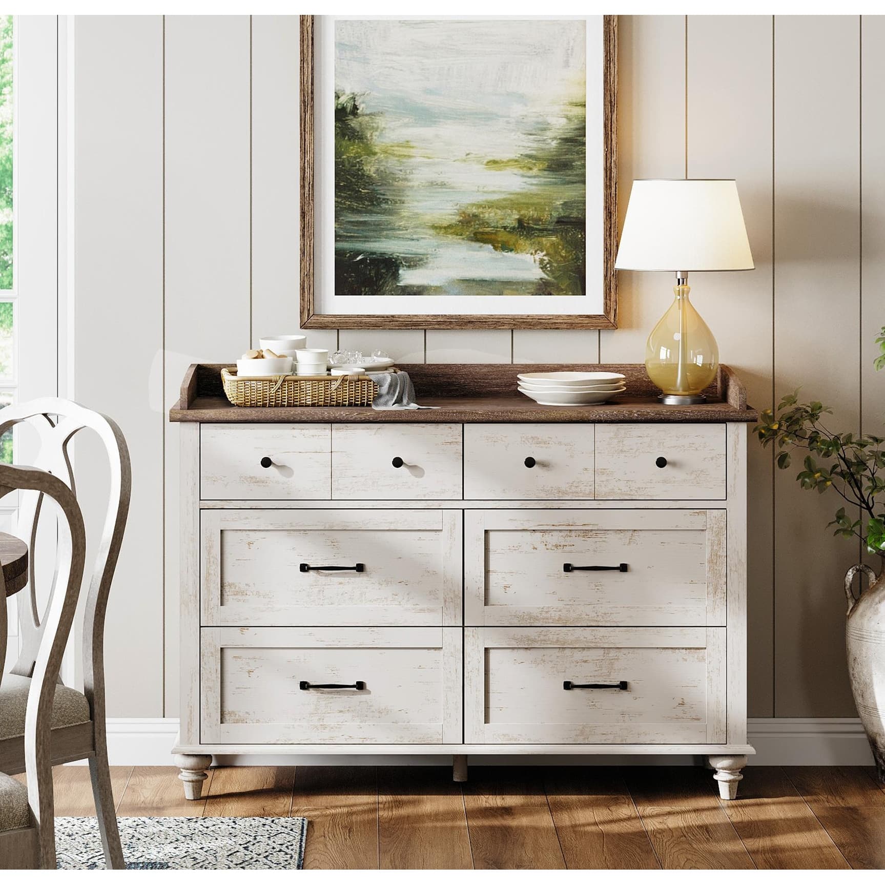 white mid century dresser Mid-Century Modern Oak 6-Drawer FORTUNETEC Made in Malaysia DwellStudio Mid-Century Dresser in French