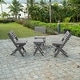 preview thumbnail 23 of 130, Riverstone Fully Assembled All-Weather Recycled HDPE Outdoor Folding Bistro table