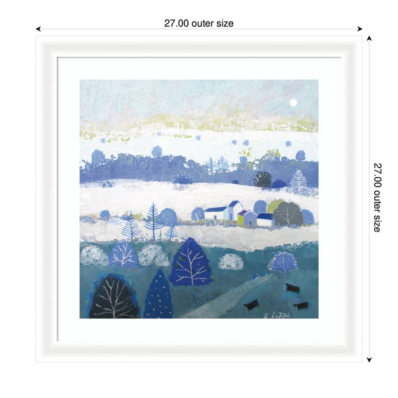 Kate and Laurel Framed Art Winter Dales by Guilana Lazzerini