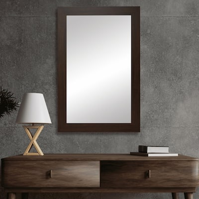 Frame My Mirror Walnut Framed Vanity Mirror, Pendleton Design