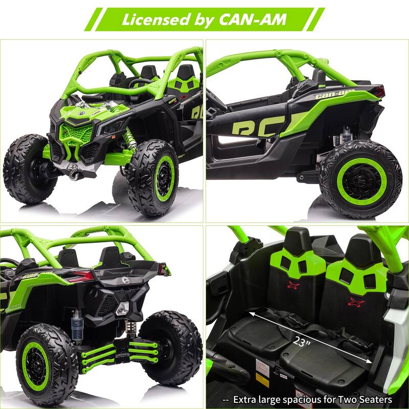 2-Seater Licensed Can-Am Electric Off-Road Ride-On UTV Car for Kids Best Gifts