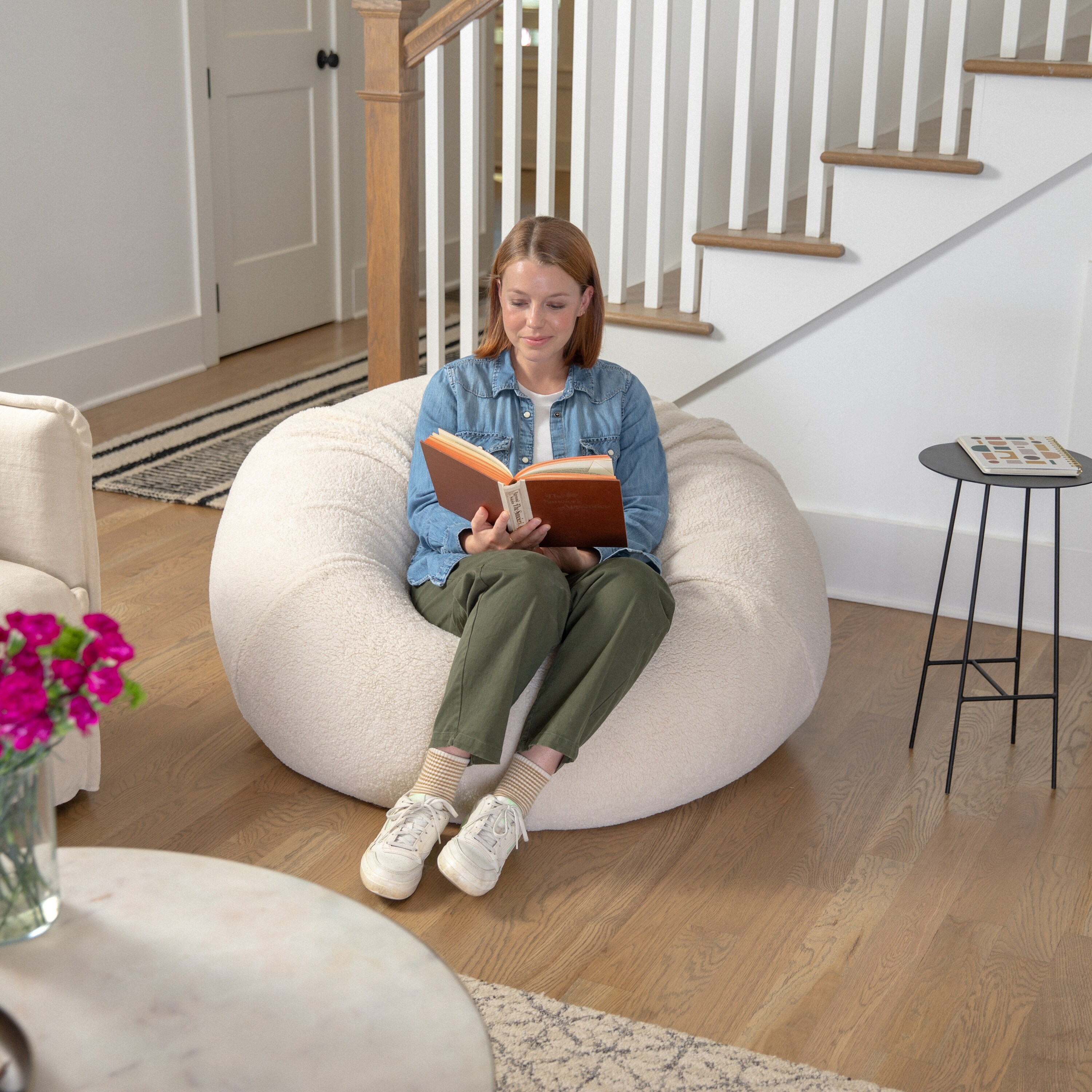 Oversized Refillable Bean Bag Chair for Kids and Adults Bed Bath Beyond 27983171