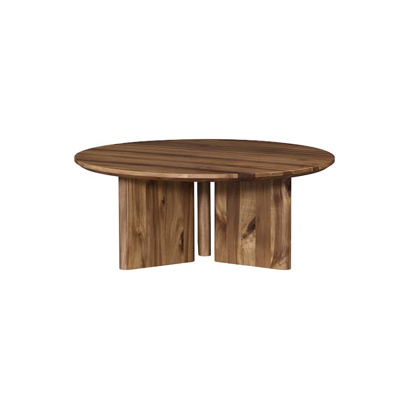NPD Furniture Petrilio Round Acacia Wood Coffee or Side Table