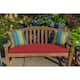 Sunbrella Solid Fabric 1-Piece Indoor/Outdoor Bench Cushion, 48"W x 18"L
