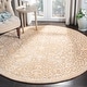 preview thumbnail 34 of 61, SAFAVIEH Handmade Silk Road Fransien Traditional Oriental Wool Rug 6' Round - Ivory - Round