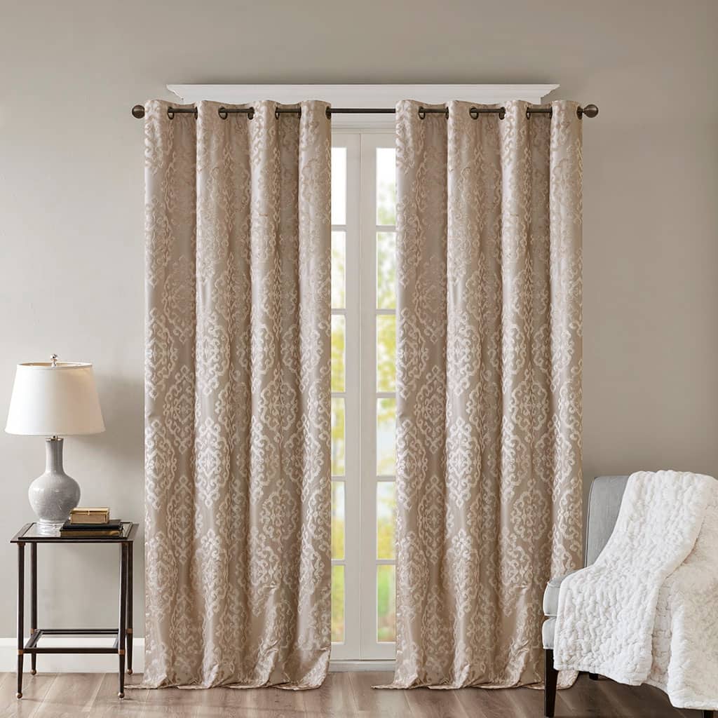 Total Blackout Grommet Top Curtain Panel Pair(2 Pcs Window Panels)