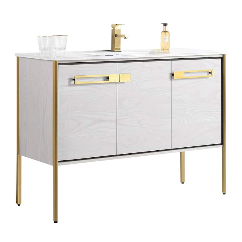 Fine Fixtures Oakville Bathroom Vanity with White Ceramic Sink