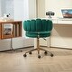 preview thumbnail 48 of 118, Velvet Home Office Desk Chair, Height Adjustable Task Chair, Armless Single Chair with Wheels, 360° Swivel Vanity Chair - N/A