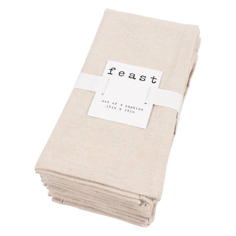 KAF Home Overbrook Chambray Dinner Napkins, Set of 8
