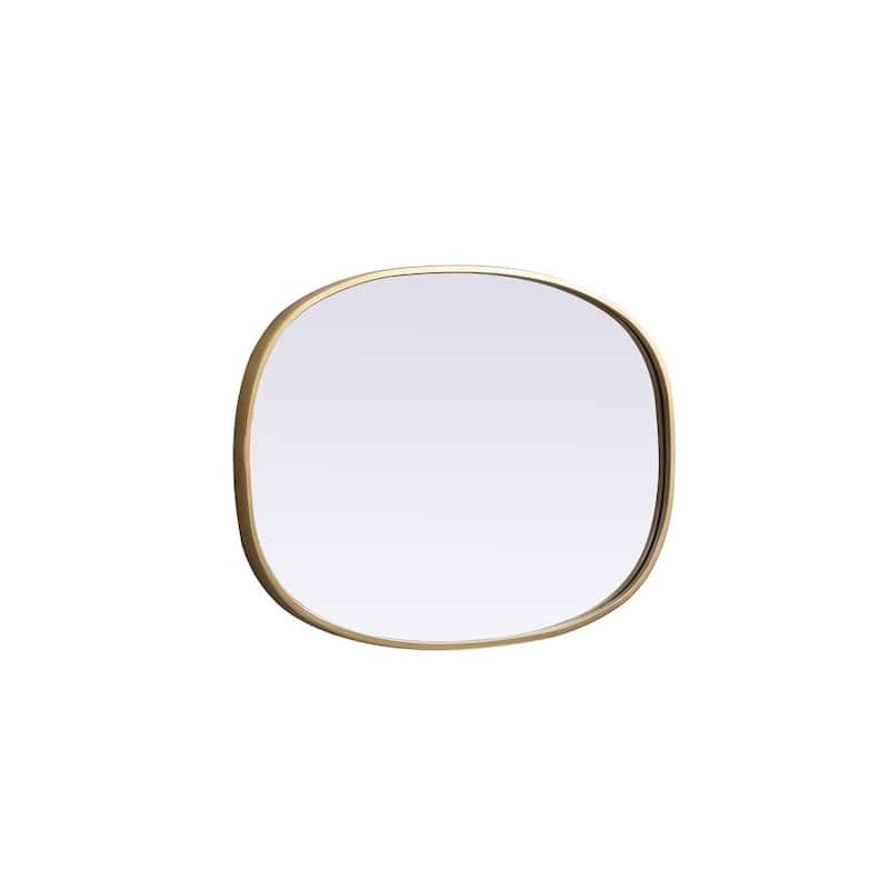 Indigo Home Metal Frame Oval Mirror 20x30 Inch